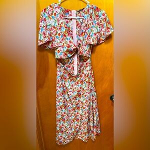 Bright floral summer dress